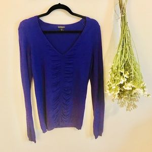 Royal Purple Ruched Sweater